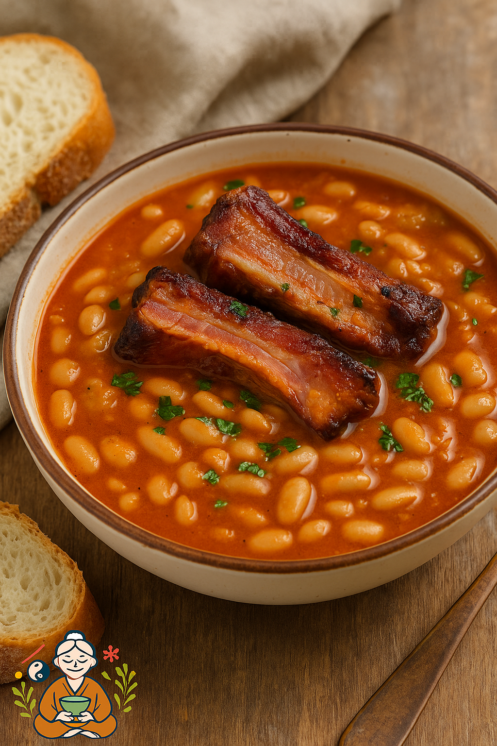 🥣 Smoked Rib Bean Stew – Traditional Serbian Pasulj