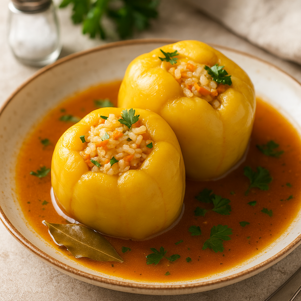 🌶️ Vegan Stuffed Peppers with Rice