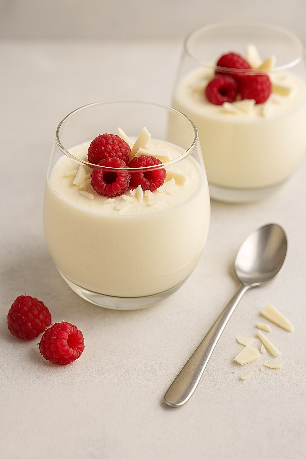 🍨 White Chocolate Mousse – Light, Creamy & Elegant