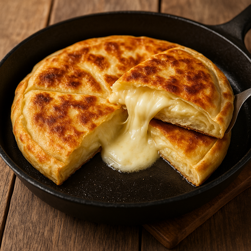 🧀🔥 Lava Burek from the Pan – No Oven Needed
