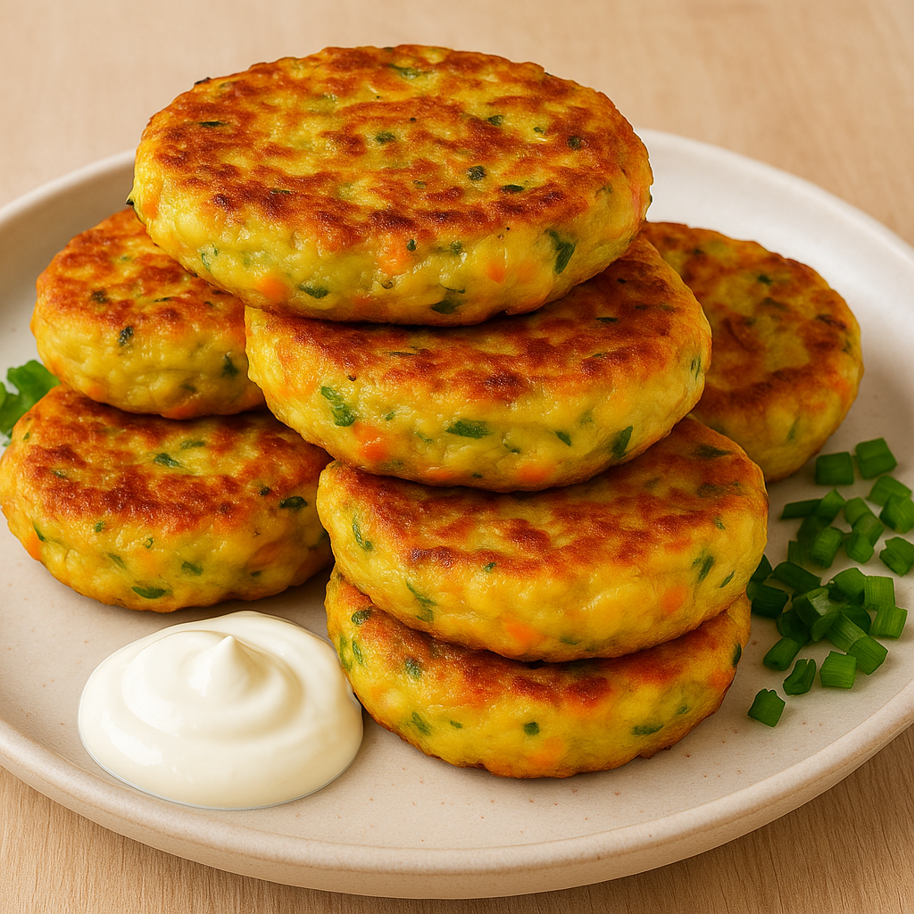 🥕🥒 Golden Veggie Patties – Crispy, Light & Meat-Free