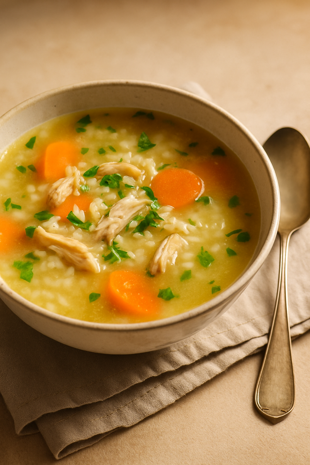 🥣 Grandma’s Chicken & Rice Soup (Heals Everything)