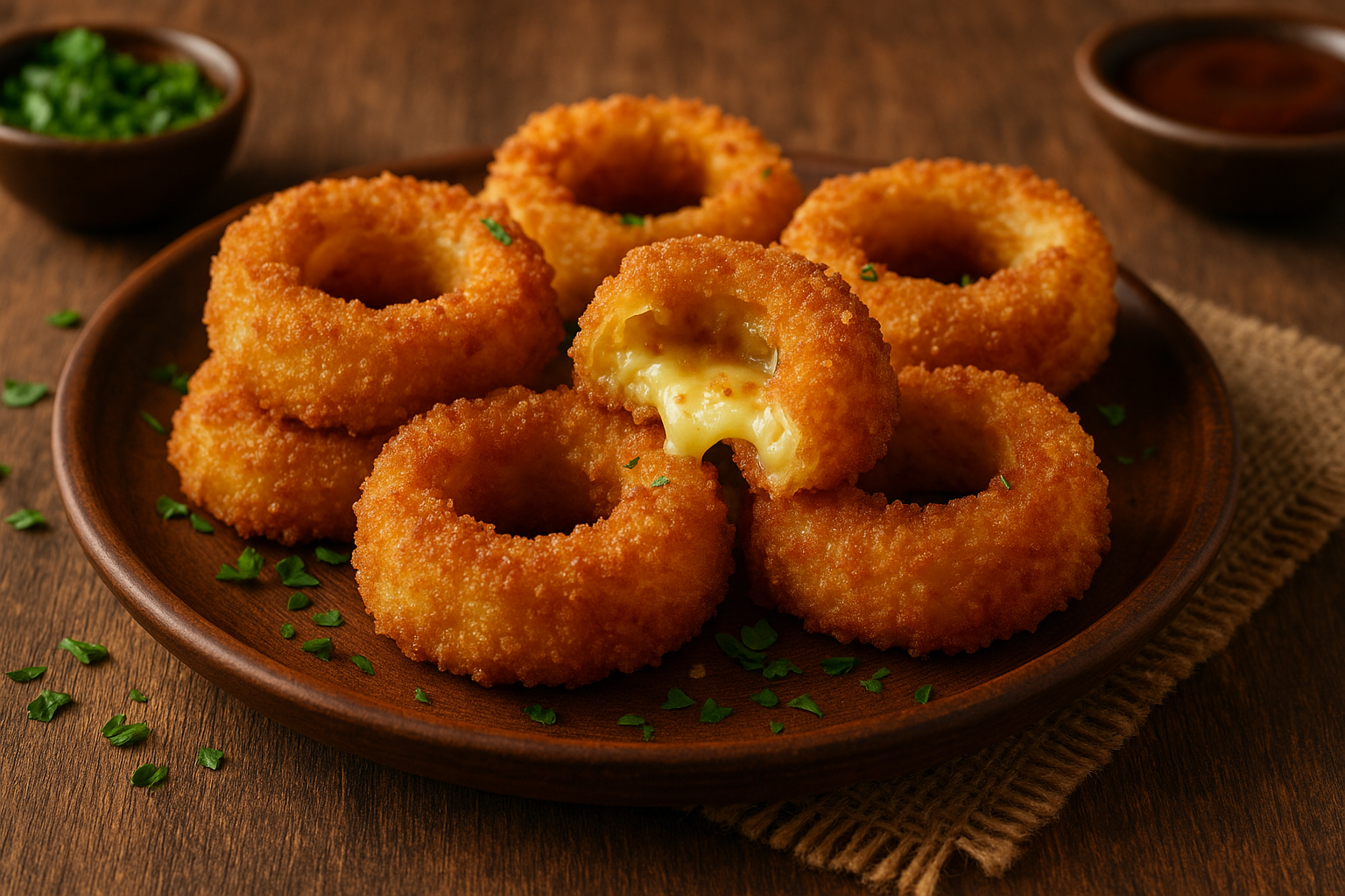 🧅✨ Golden Onion Bites (Crispy Outside, Melty Inside – Addictive!)