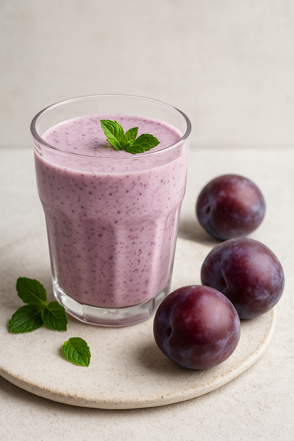 🍑 Plum & Yogurt Smoothie (Creamy, Tangy, and Balkan-Rooted)