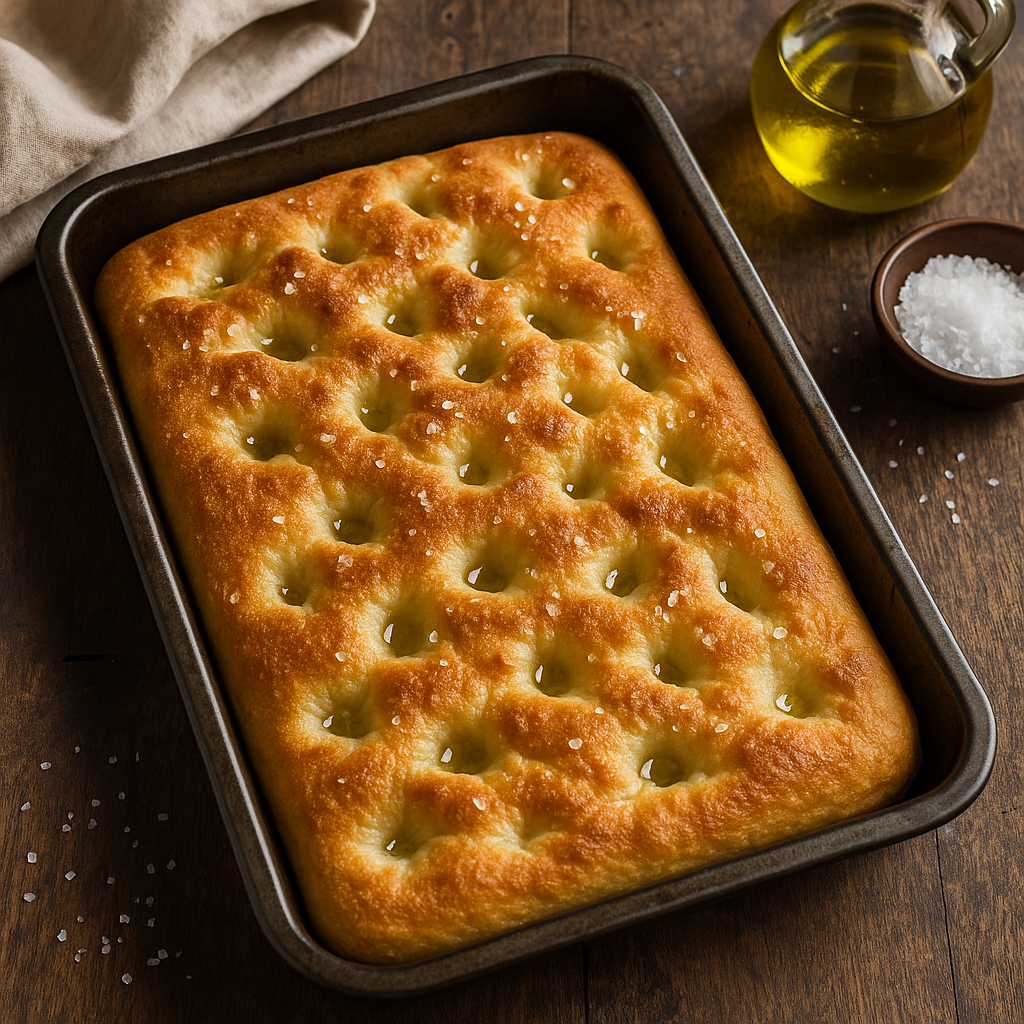 🍕 Focaccia Genovese (Fluffy Inside, Golden Outside, Olive Oil Heaven)