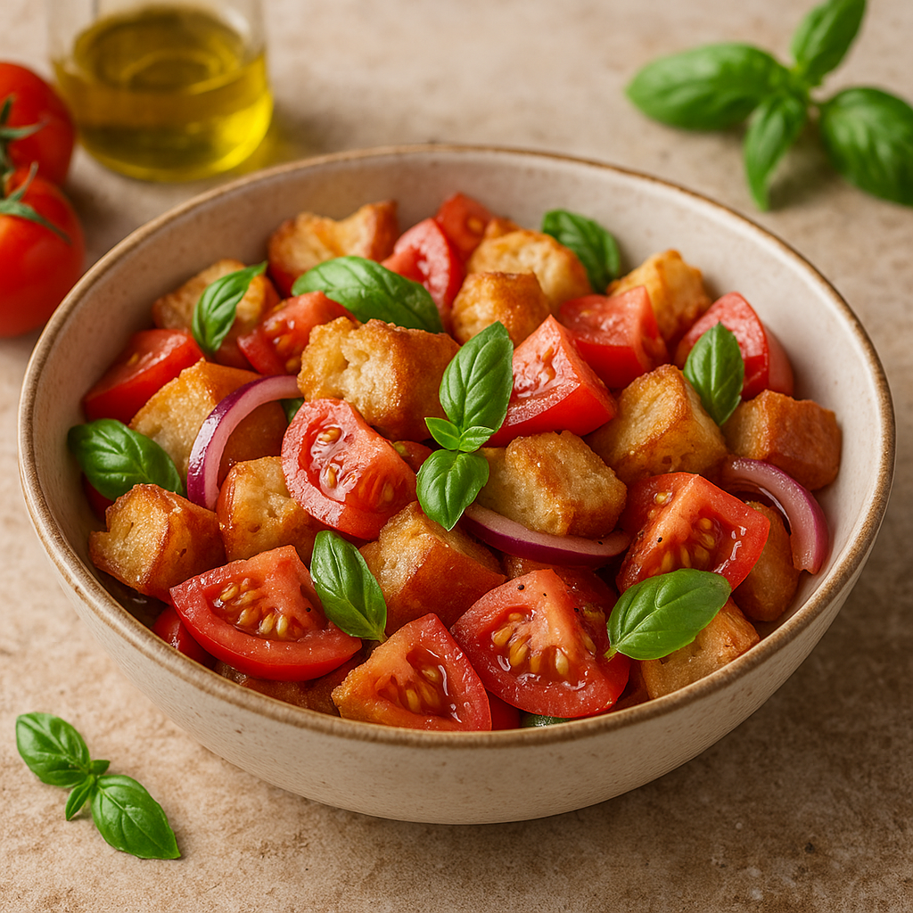 🥗 Panzanella Toscana (Crunchy, Juicy, and Sun-Soaked)