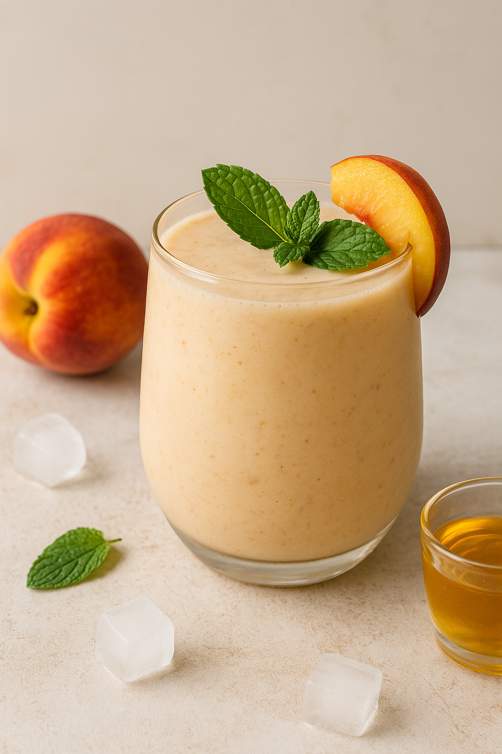 🍑 Peach & Almond Smoothie (Creamy, Sweet, and Pure Sicilian Summer)