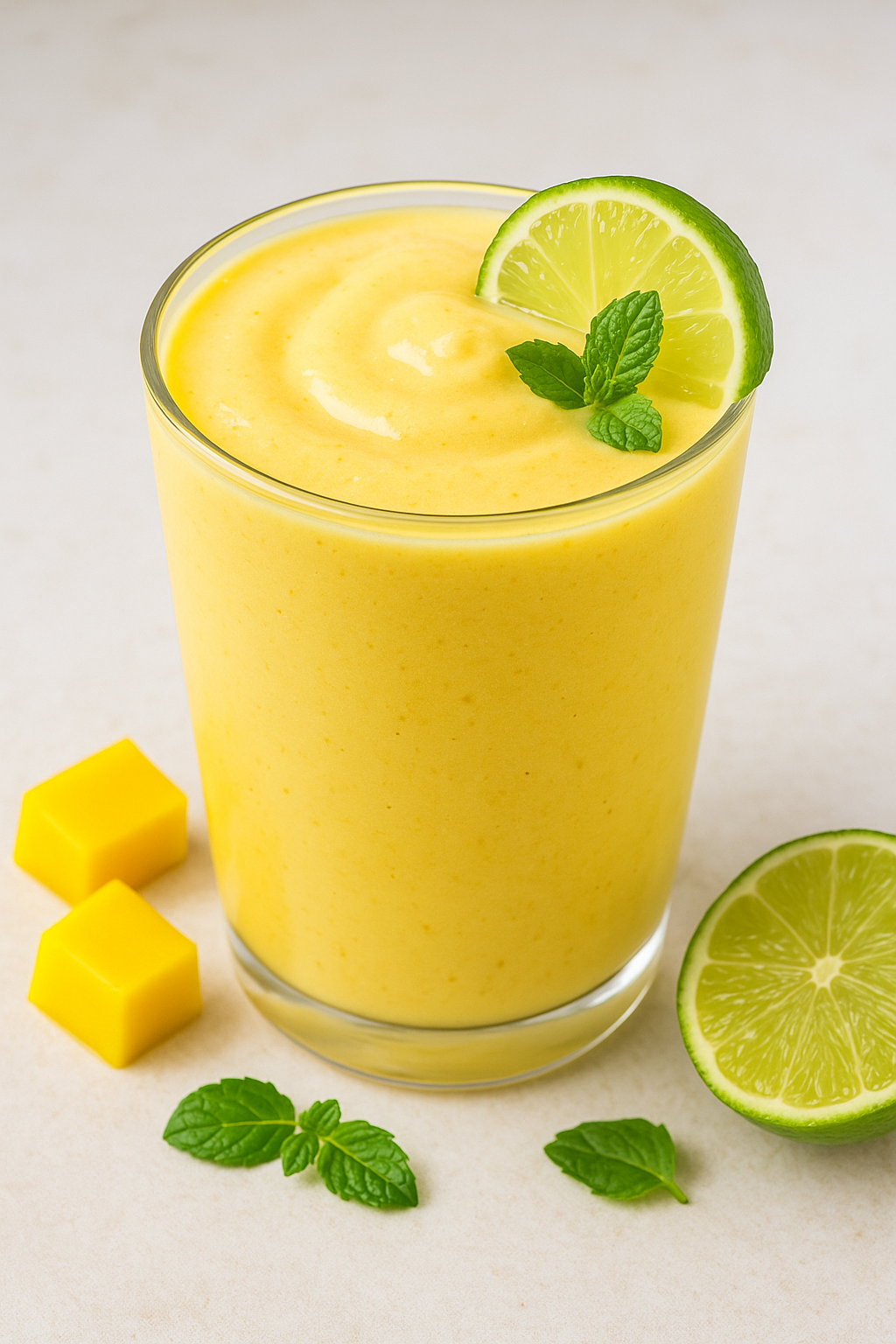 🥭 Mango Lime Smoothie (Creamy, Citrusy & Tropical)