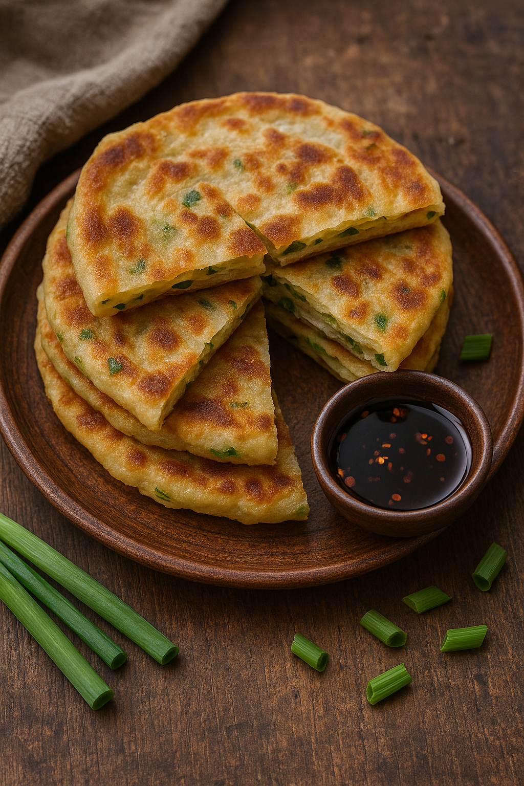 🥟 Chinese Scallion Pancakes (Crispy, Flaky & Addictive)