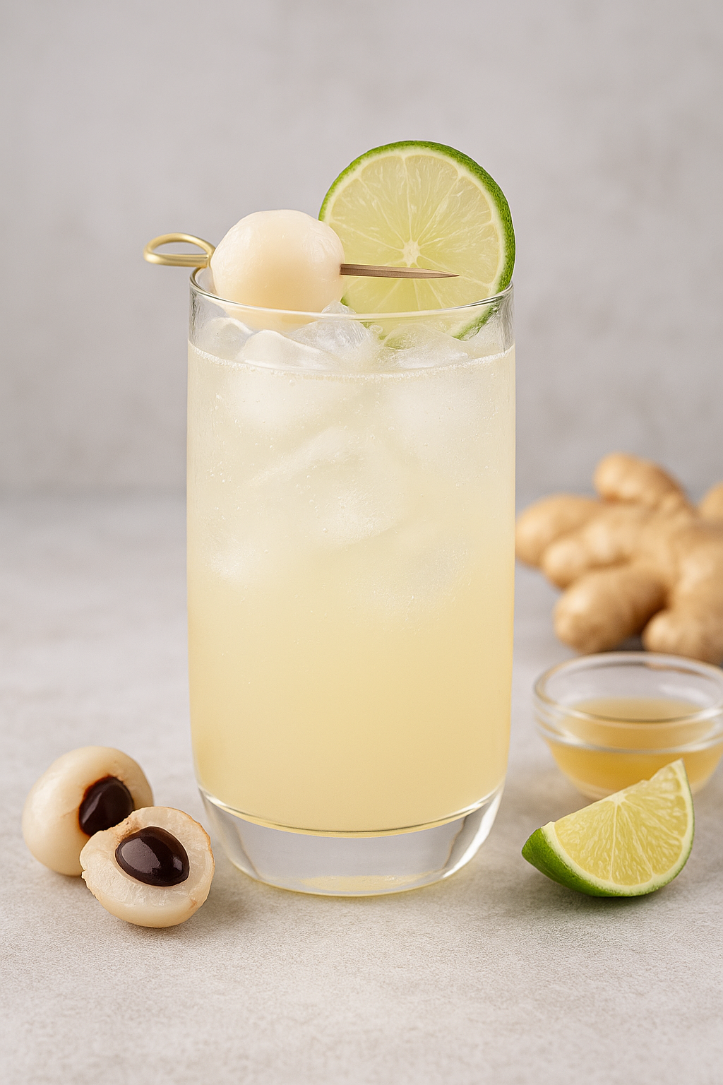 🍸 Lychee Ginger Fizz (Fragrant, Sparkling & Lightly Sweet)
