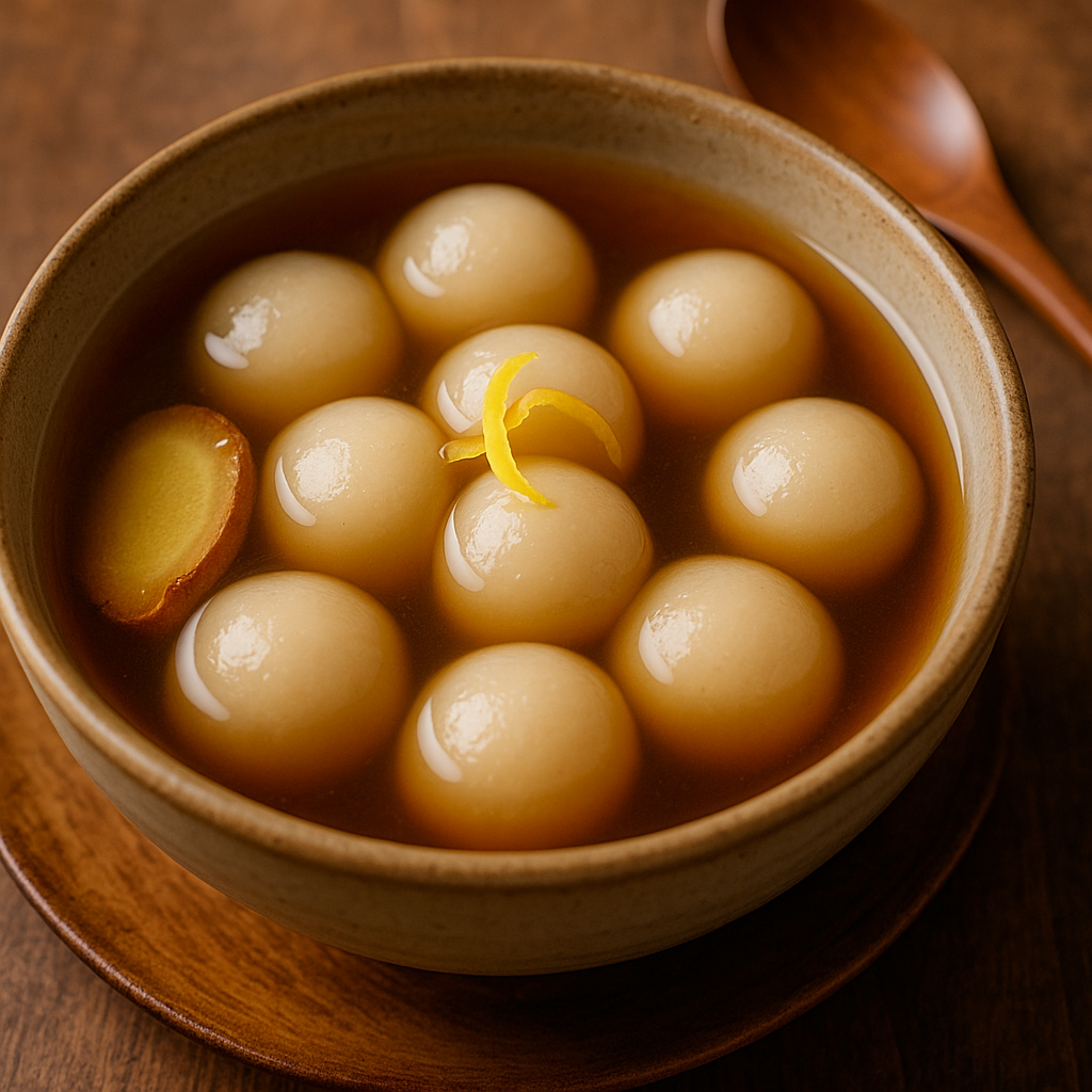 🍡 Sticky Rice Balls in Sweet Ginger Syrup (Chewy, Warm & Soulful)