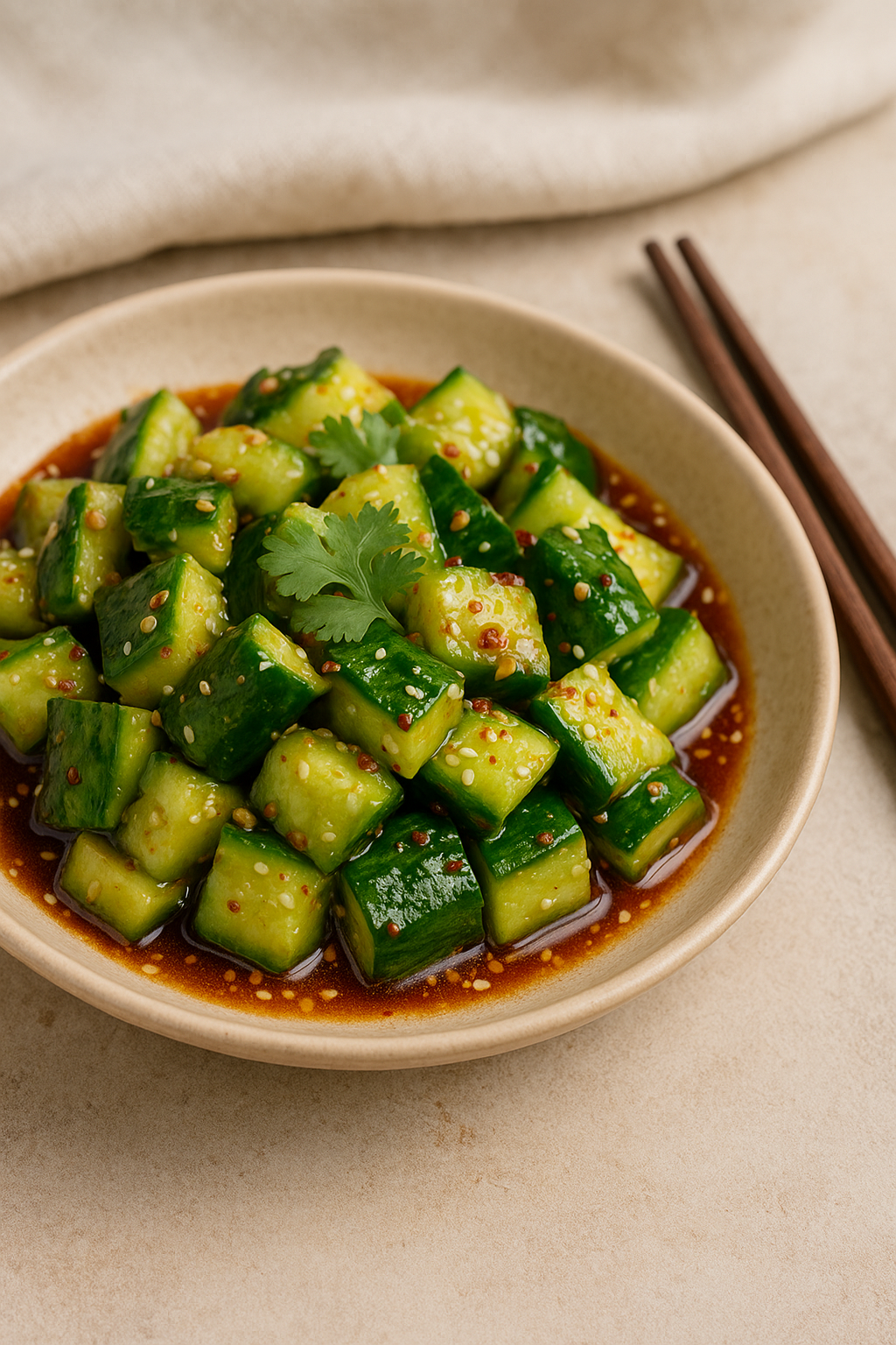 🥒 Chinese Cucumber Salad (Liangban Huanggua)