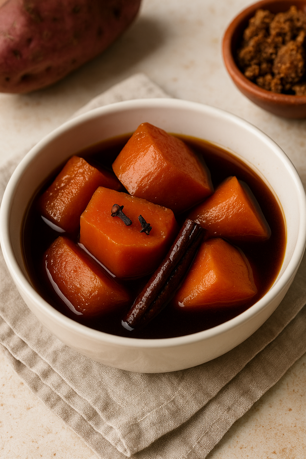🍠 Camotes Enmielados (Sweet Potatoes in Piloncillo Syrup)