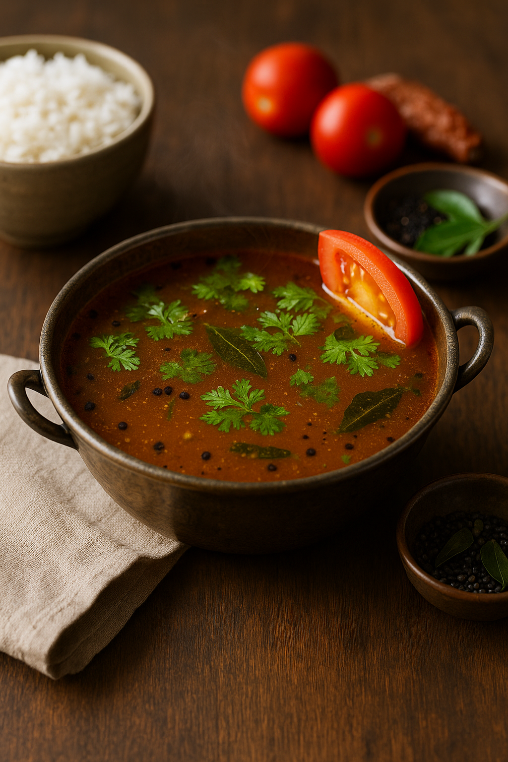 Tomato 🍅 Rasam (South Indian Pepper Broth)