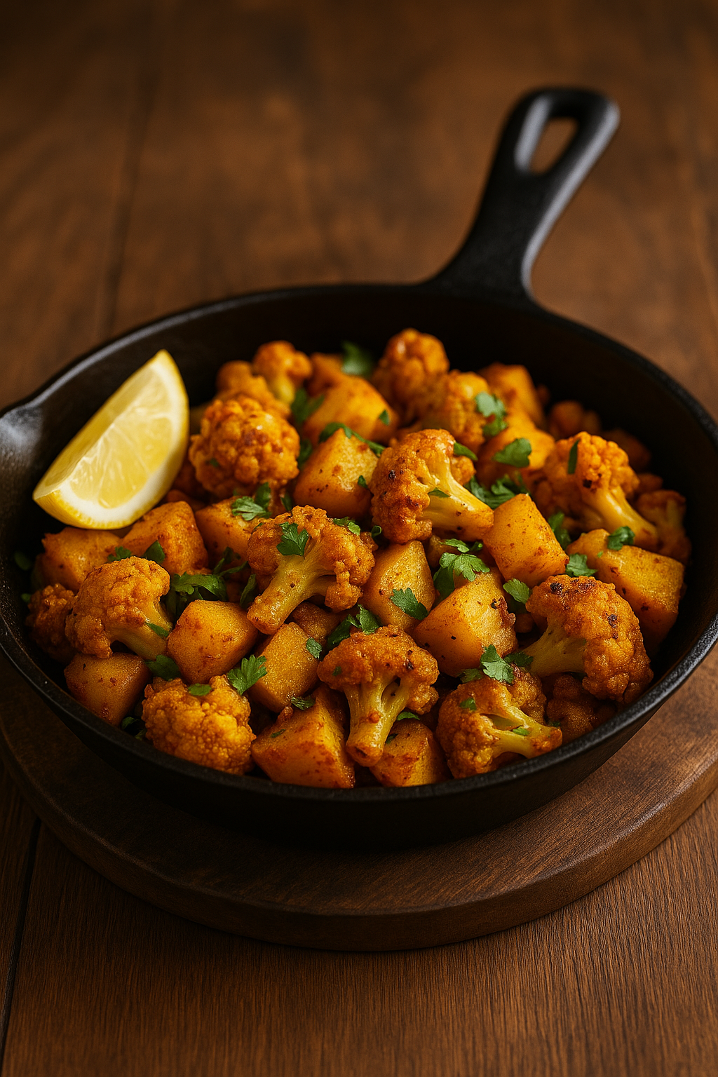 Aloo 🥔 Gobi 🌼 (Dry Cauliflower–Potato Curry)