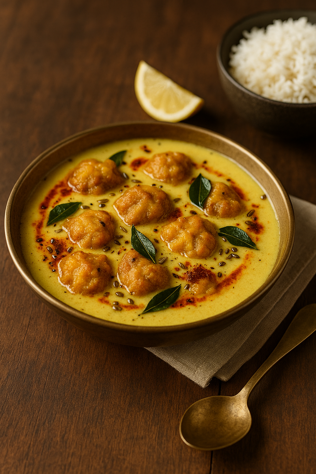 Kadhi Pakora 🍲 North Indian 🇮🇳 (Yogurt Chickpea Fritter Curry)