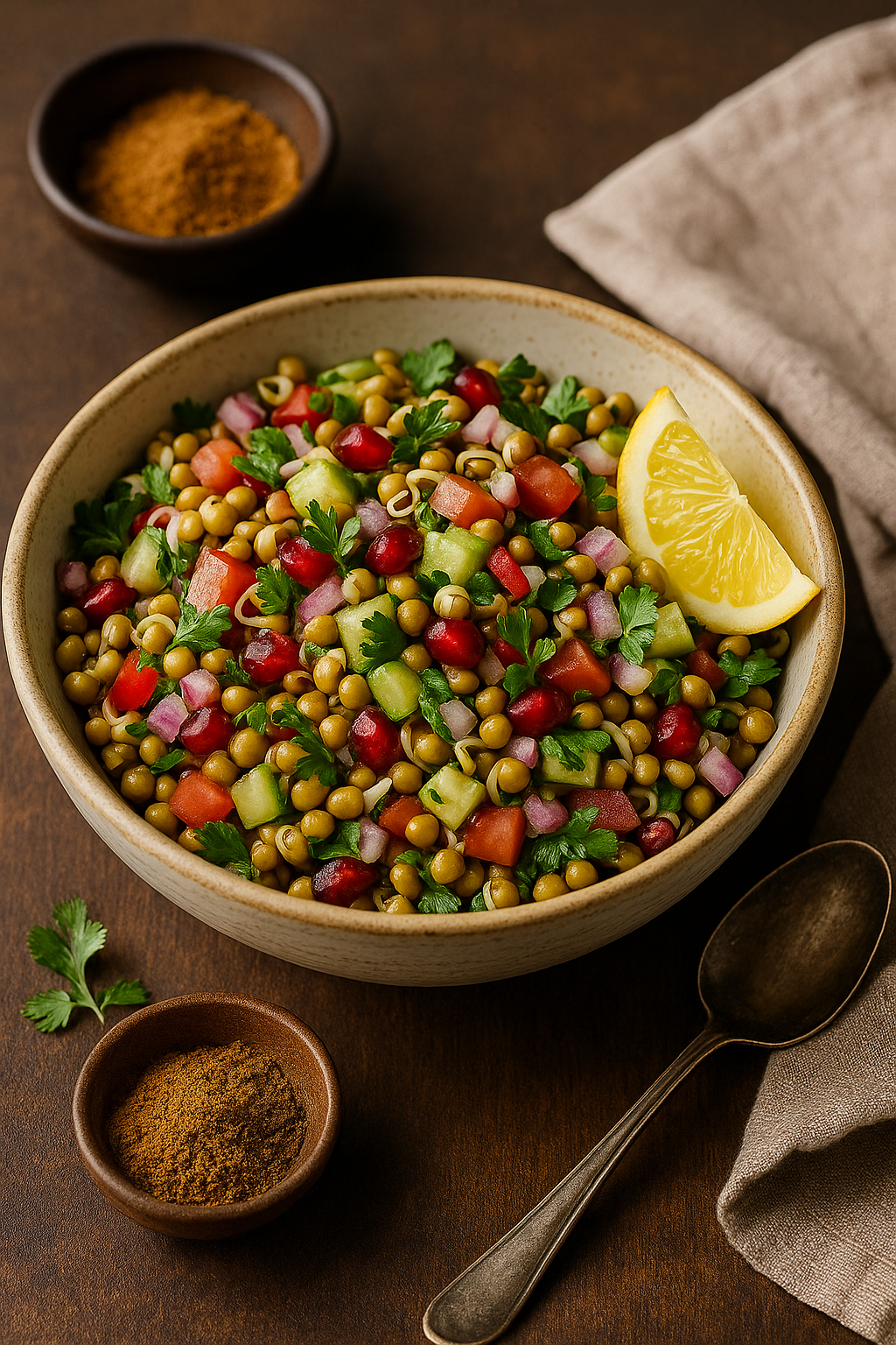 Sprouted Moong Salad 🥗 Indian 🇮🇳 (Moong Chaat)