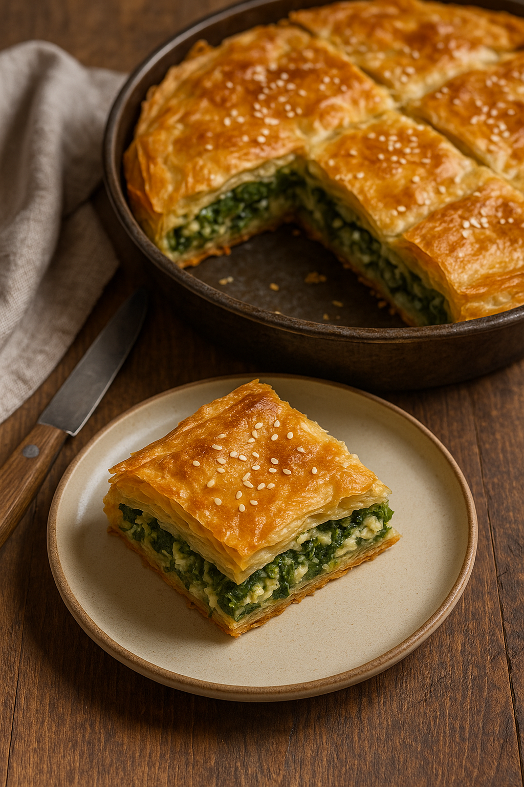 Zeljanica 🥬 Bosnian Phyllo Pie 🇧🇦 (Spinach & Cheese Pita)