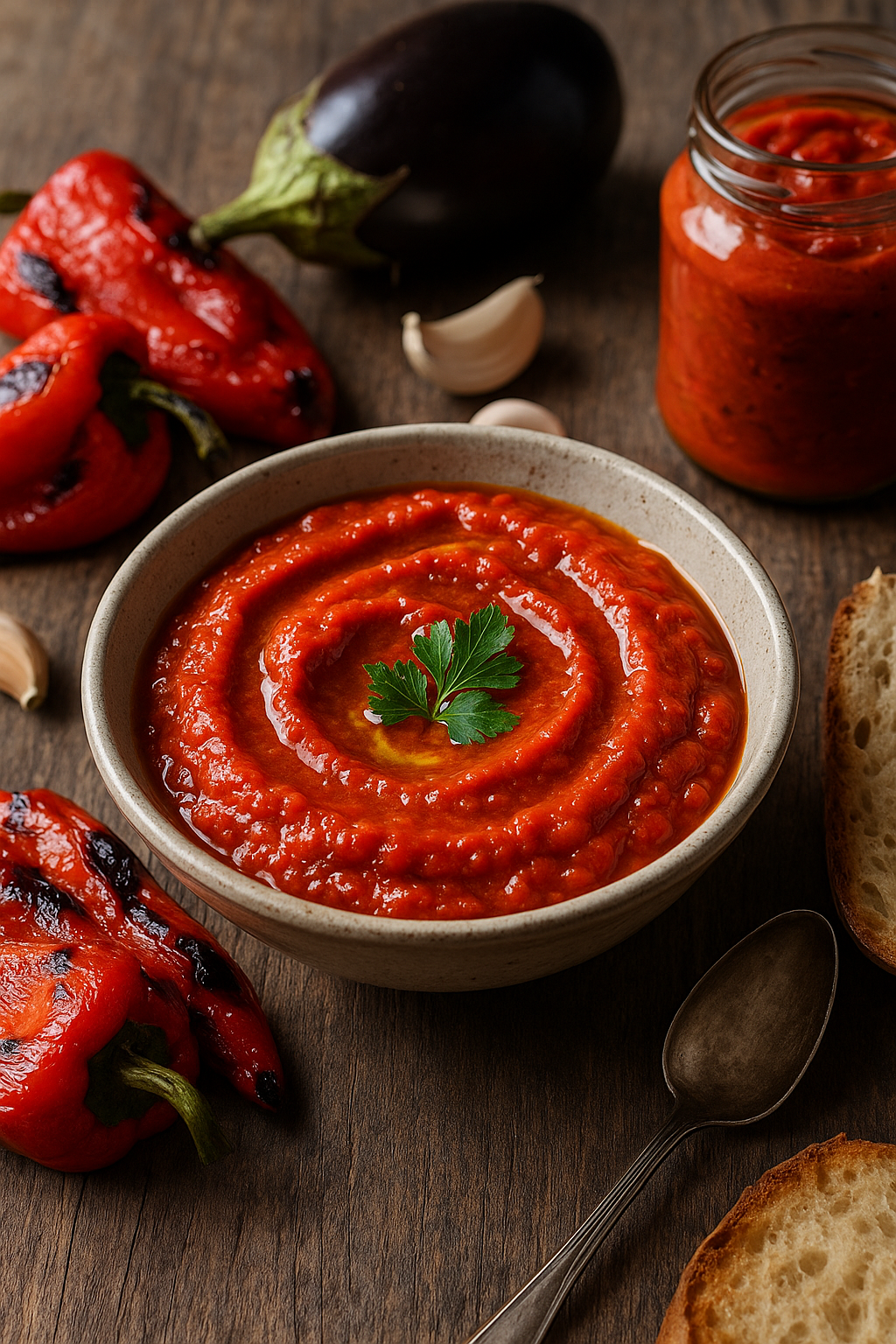Ajvar 🫑 Roasted Pepper Spread 🇷🇸 (Balkan Red Pepper Relish)