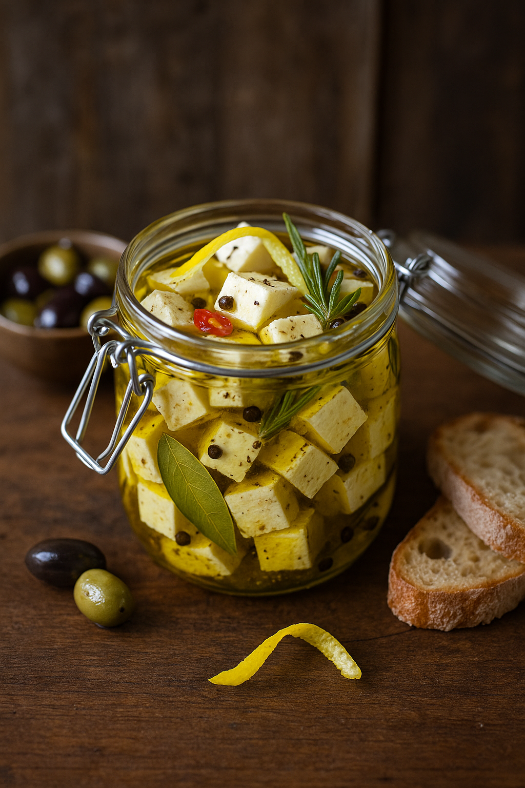 Marinated White Cheese 🧀 Balkan Herb Oil 🇷🇸 (Sir u Ulju)