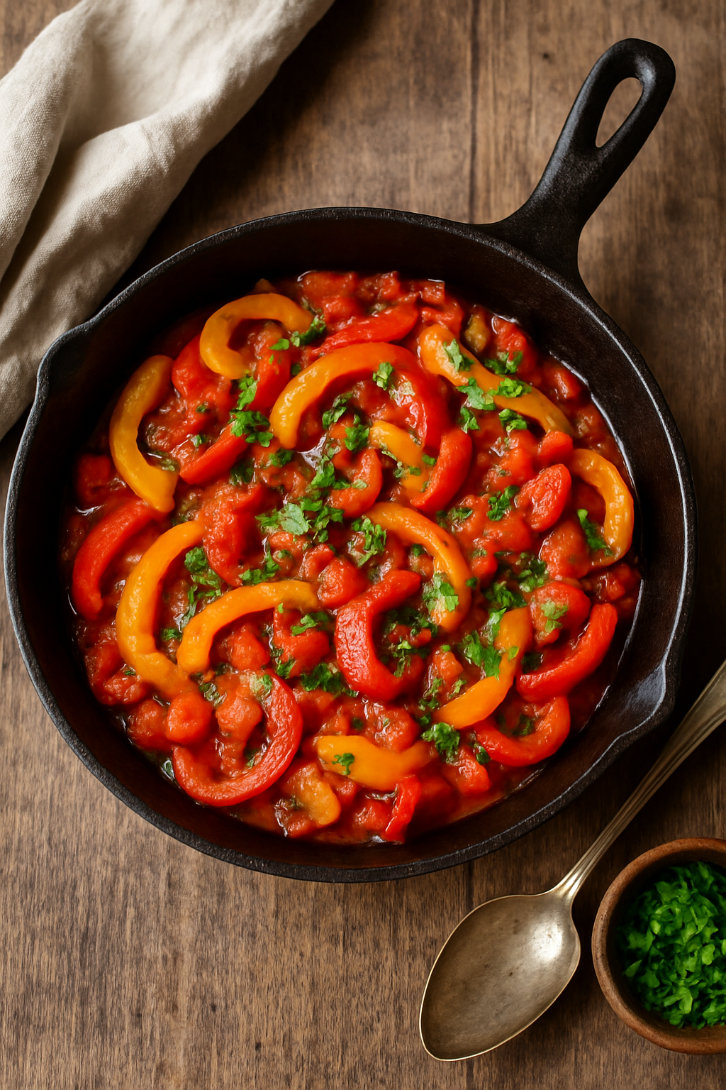 Sataras 🥘 Serbian Pepper–Tomato Skillet 🇷🇸 (Sataraš)