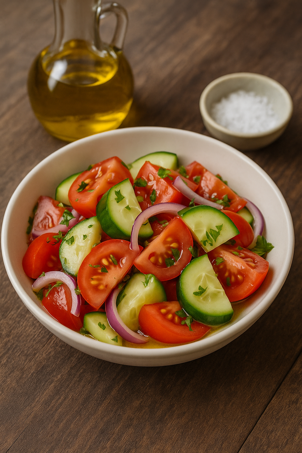 Tomato–Cucumber Salad 🥗 Summer Chopped 🇷🇸 (Srpska Salata)