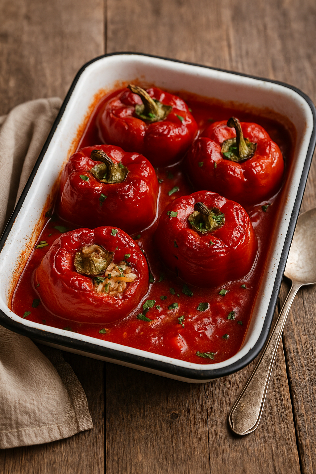 Lenten Stuffed Peppers 🌶 Macedonian Oven-Baked 🇲🇰 (Posni Polneti Piperki)