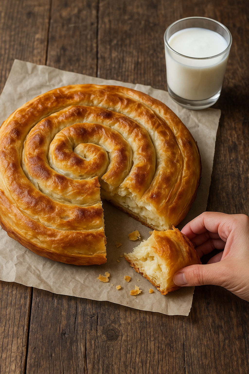 Banitsa 🧀 Bulgarian Cheese Spiral 🇧🇬 (Banica)