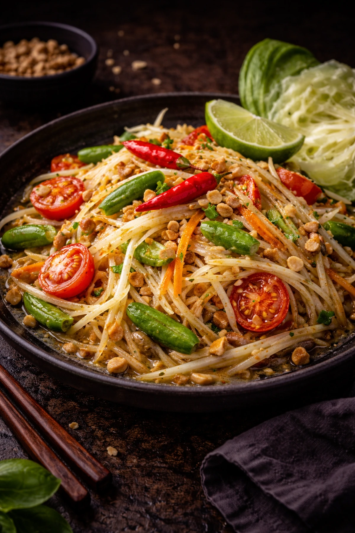 Som Tam Green Papaya Salad 🥗🌶️