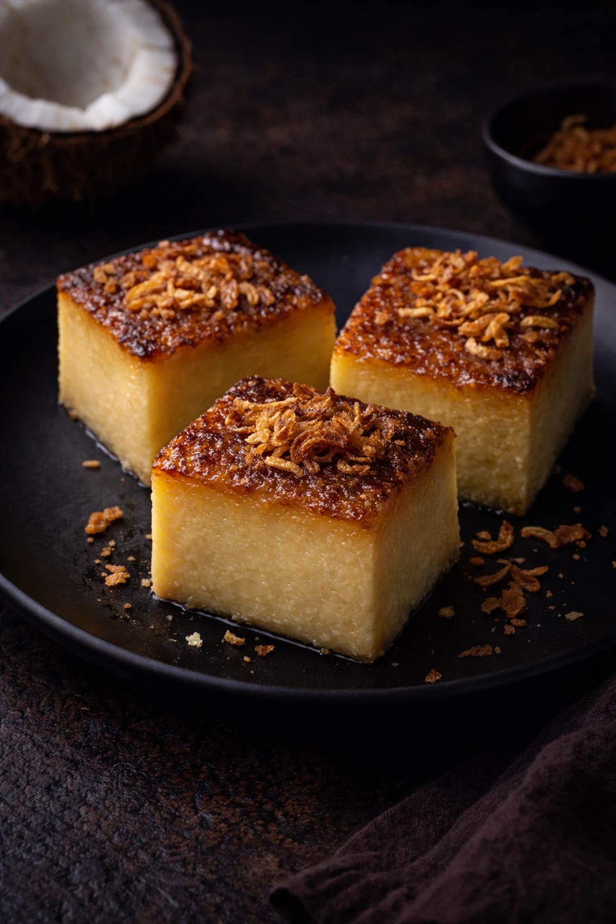 Image for recipe: Thai Coconut Custard Khanom Mor Kaeng 🍮🥥