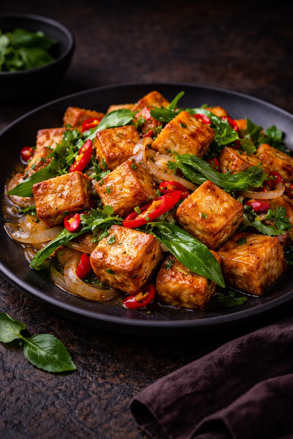Pad Krapow Tofu Thai Basil Stir Fry 🌿🔥