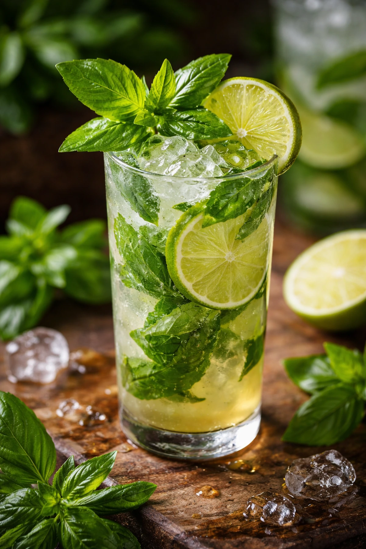 Image for recipe: Thai Basil Mojito Cocktail 🌿🍹