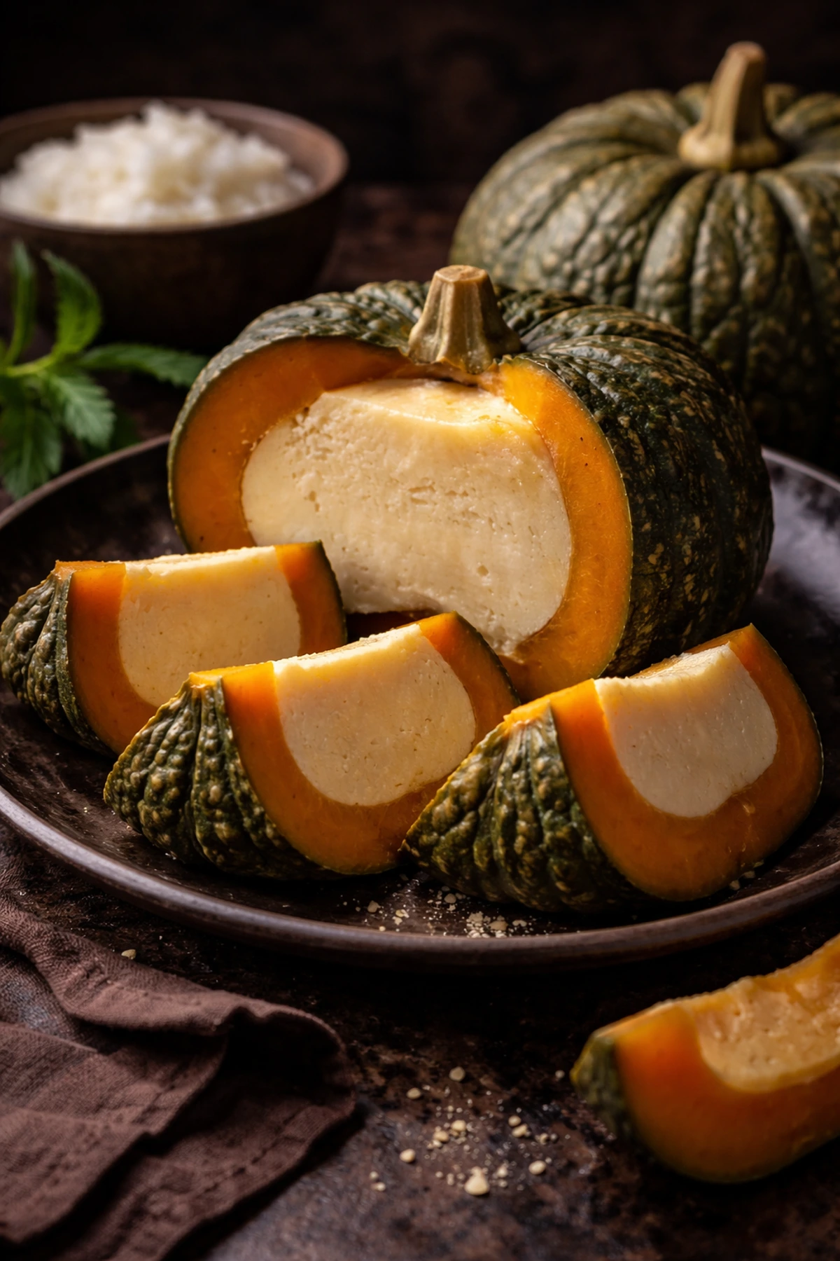 Thai Steamed Pumpkin Custard Sankaya Fak Thong 🎃🍮