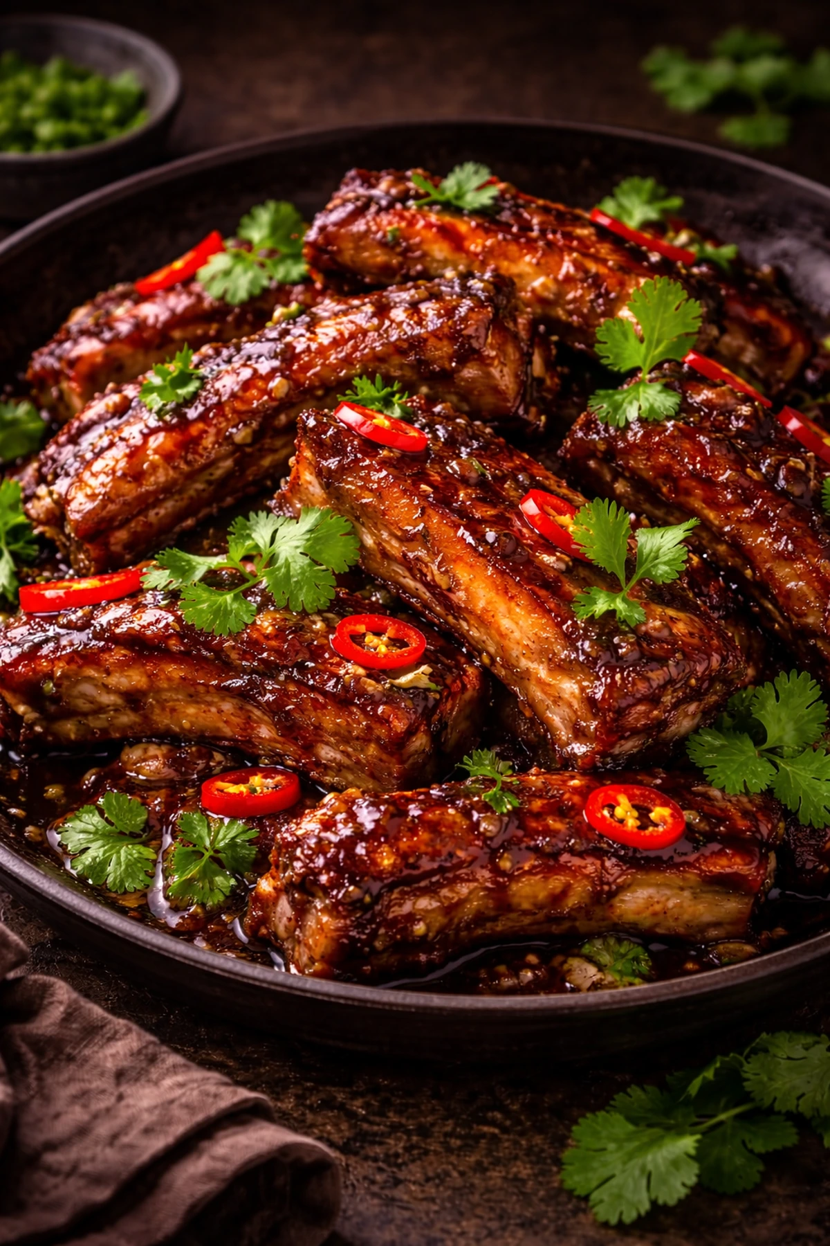 Image for recipe: Thai Tamarind Glazed Pork Ribs Sii Khrong Moo Ob Nam Makham 🍖🌶️
