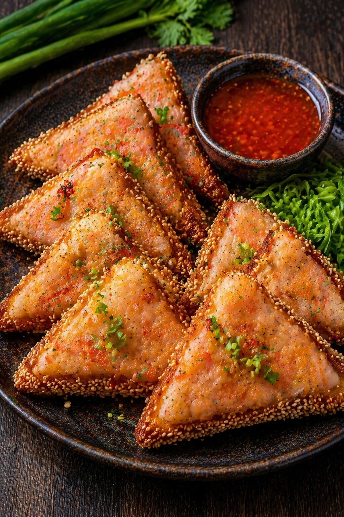 Image for recipe: Chinese Crispy Shrimp Toast 🦐✨