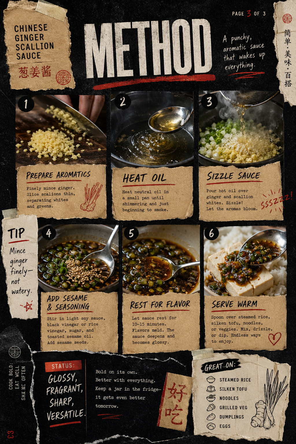 Image for recipe: Chinese Ginger Scallion Sauce 🥢✨