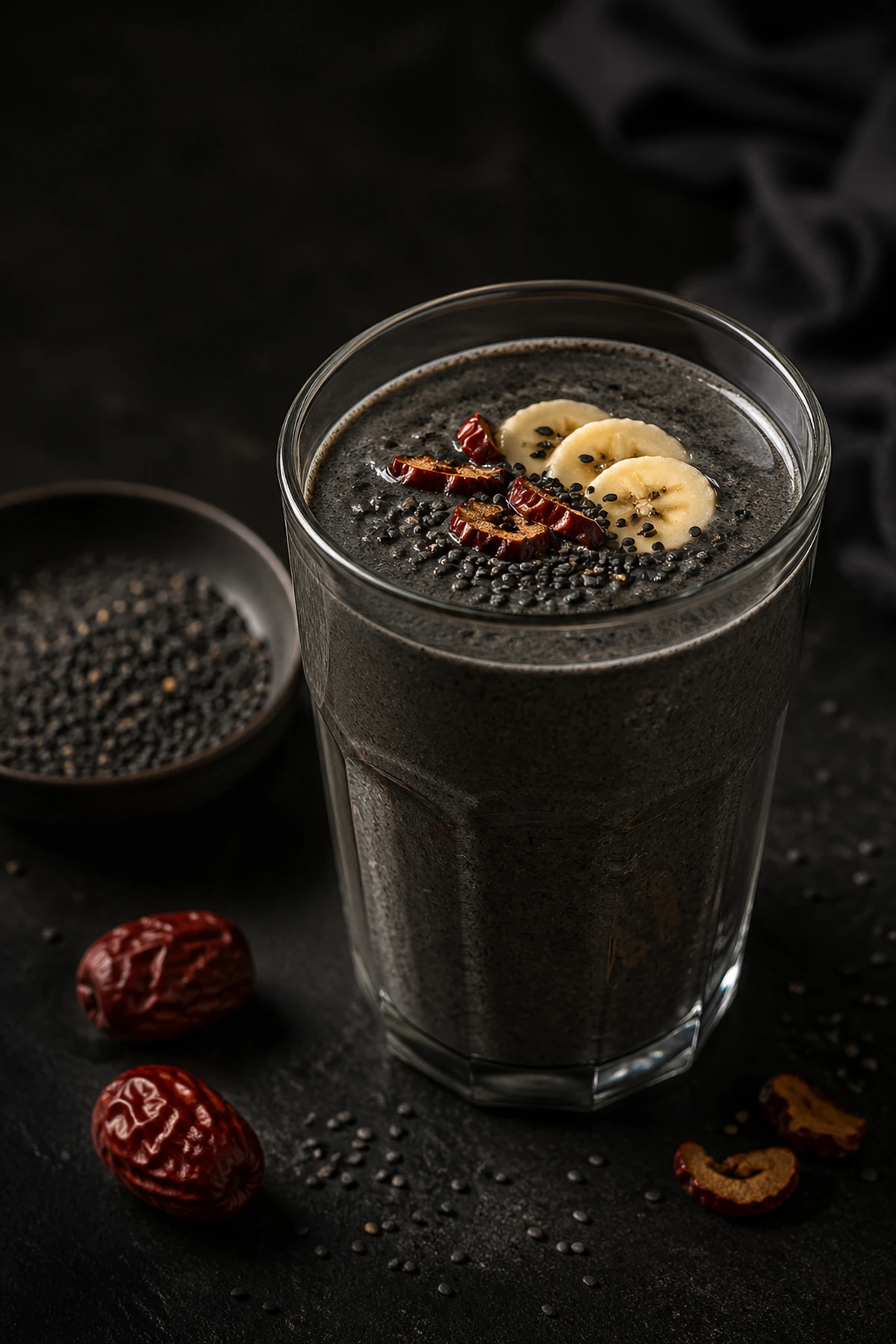 Chinese Black Sesame Jujube Smoothie 🖤🥤