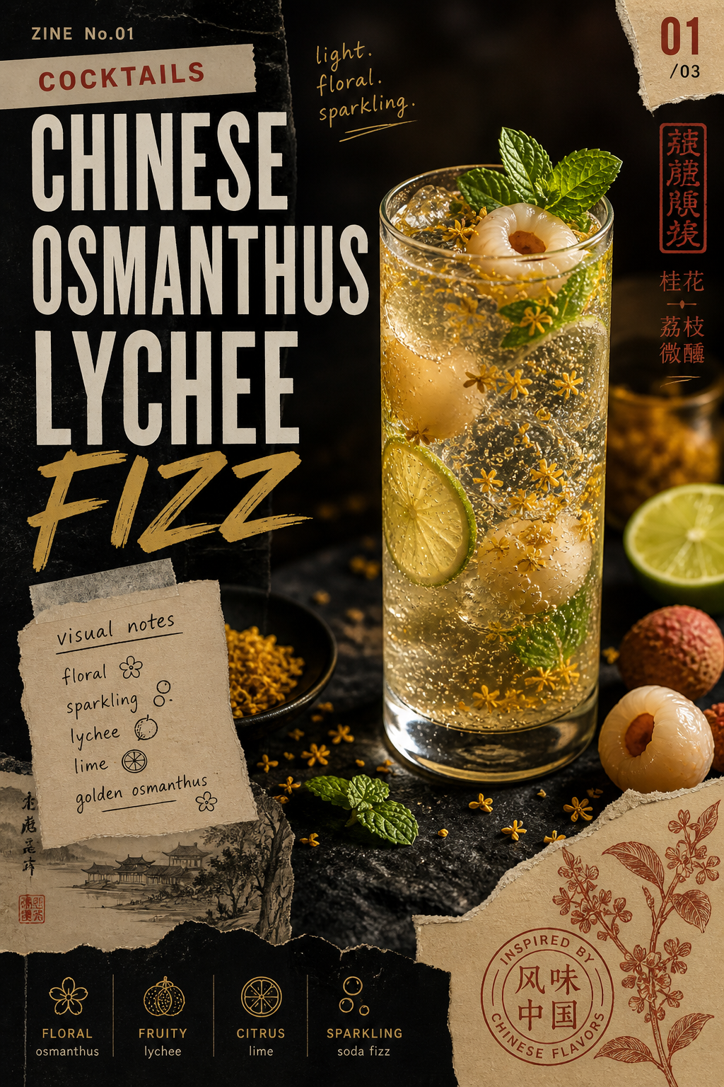 Image for recipe: Chinese Osmanthus Lychee Fizz 🍈🌼