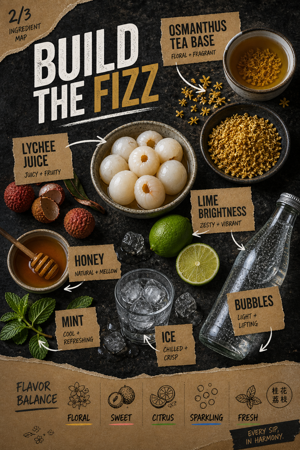 Image for recipe: Chinese Osmanthus Lychee Fizz 🍈🌼
