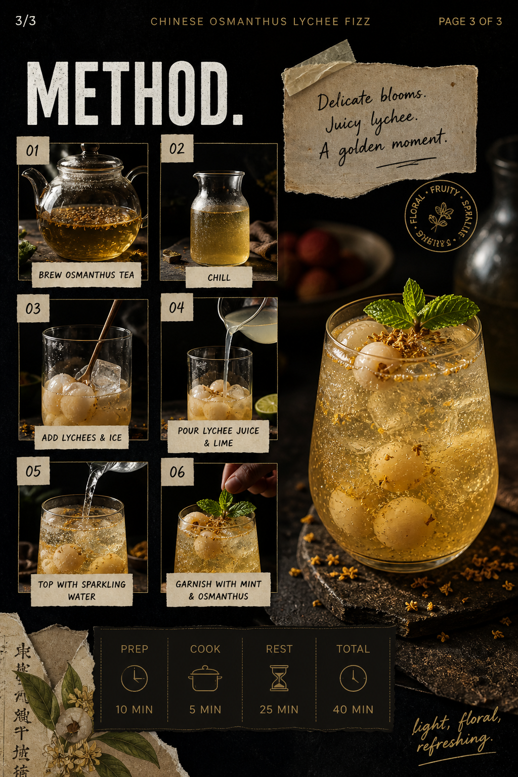 Image for recipe: Chinese Osmanthus Lychee Fizz 🍈🌼