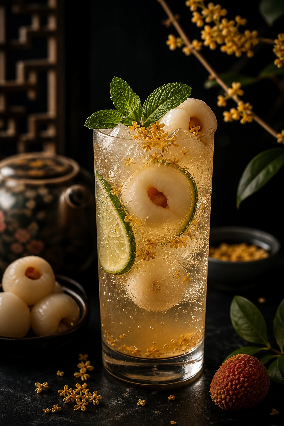 Chinese Osmanthus Lychee Fizz 🍈🌼