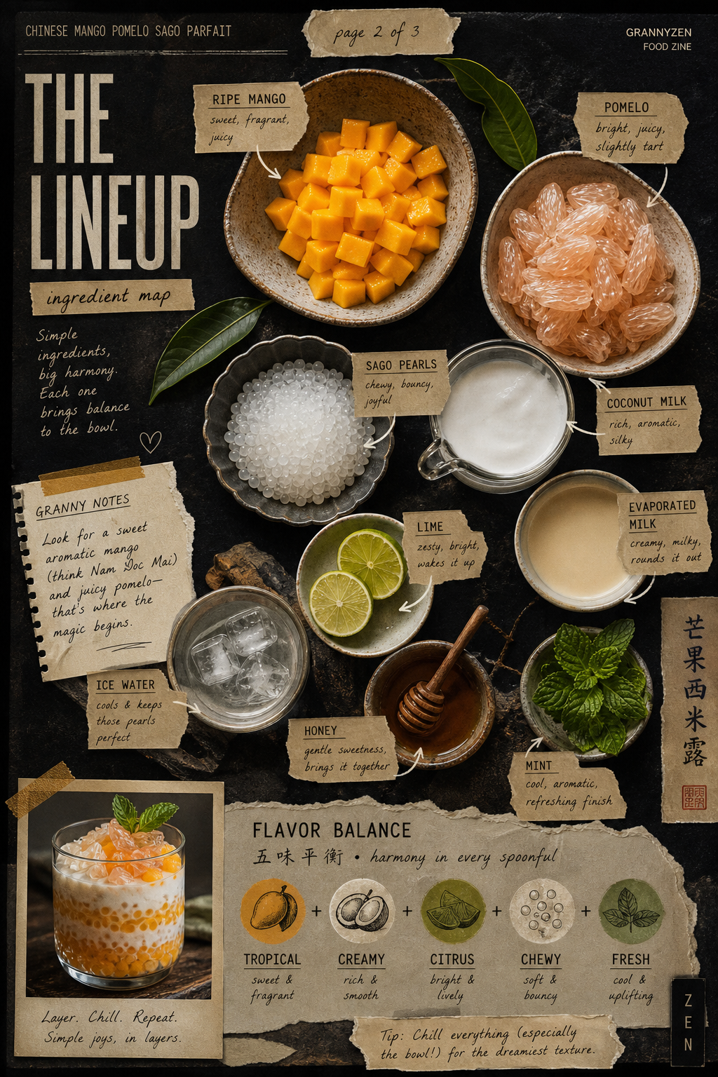 Image for recipe: Chinese Mango Pomelo Sago Parfait 🥭✨