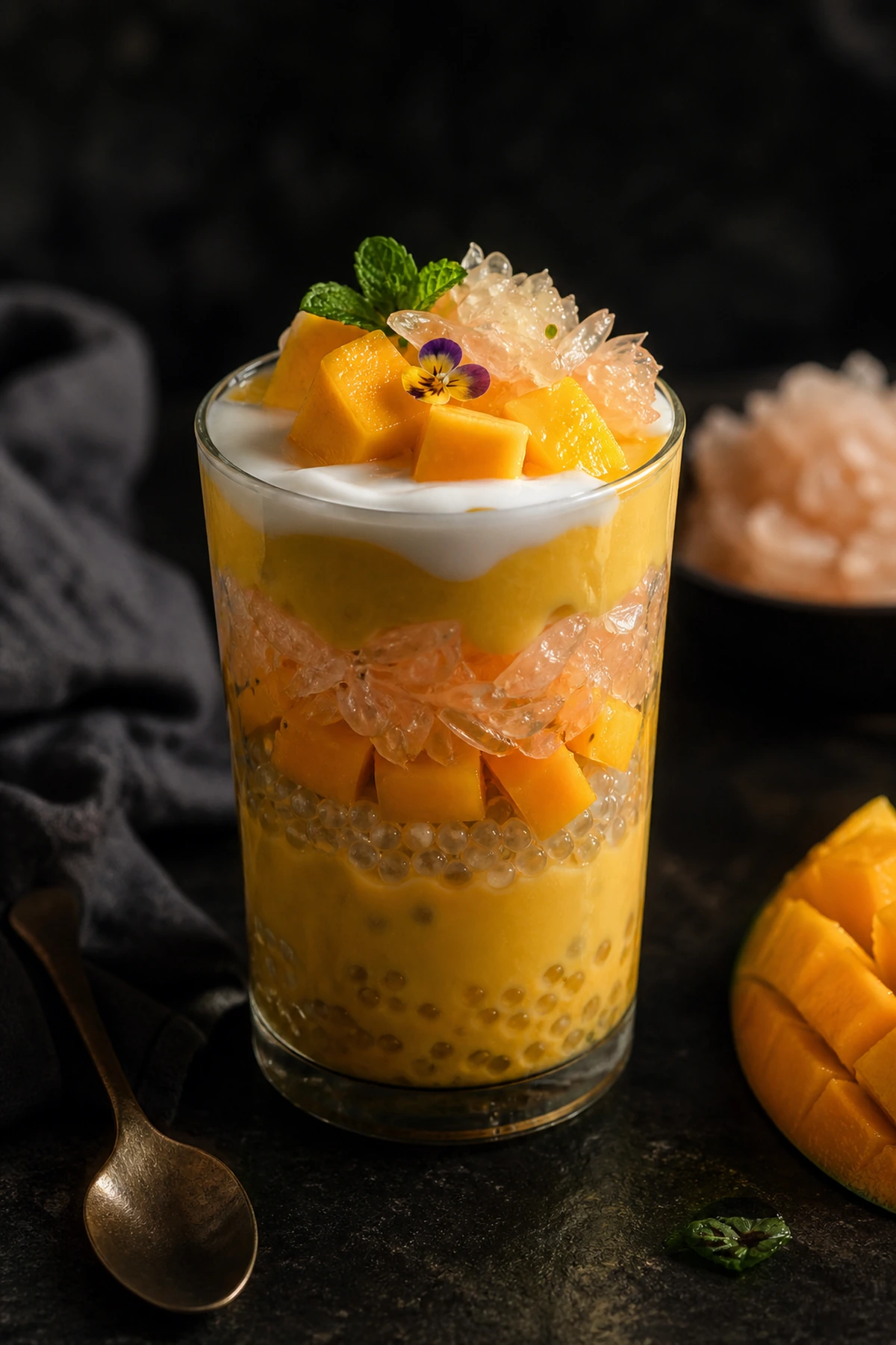 Chinese Mango Pomelo Sago Parfait 🥭✨