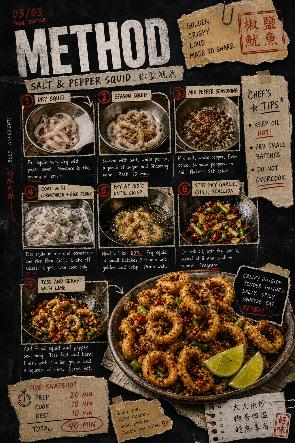 Image for recipe: Chinese Salt and Pepper Squid 🦑✨