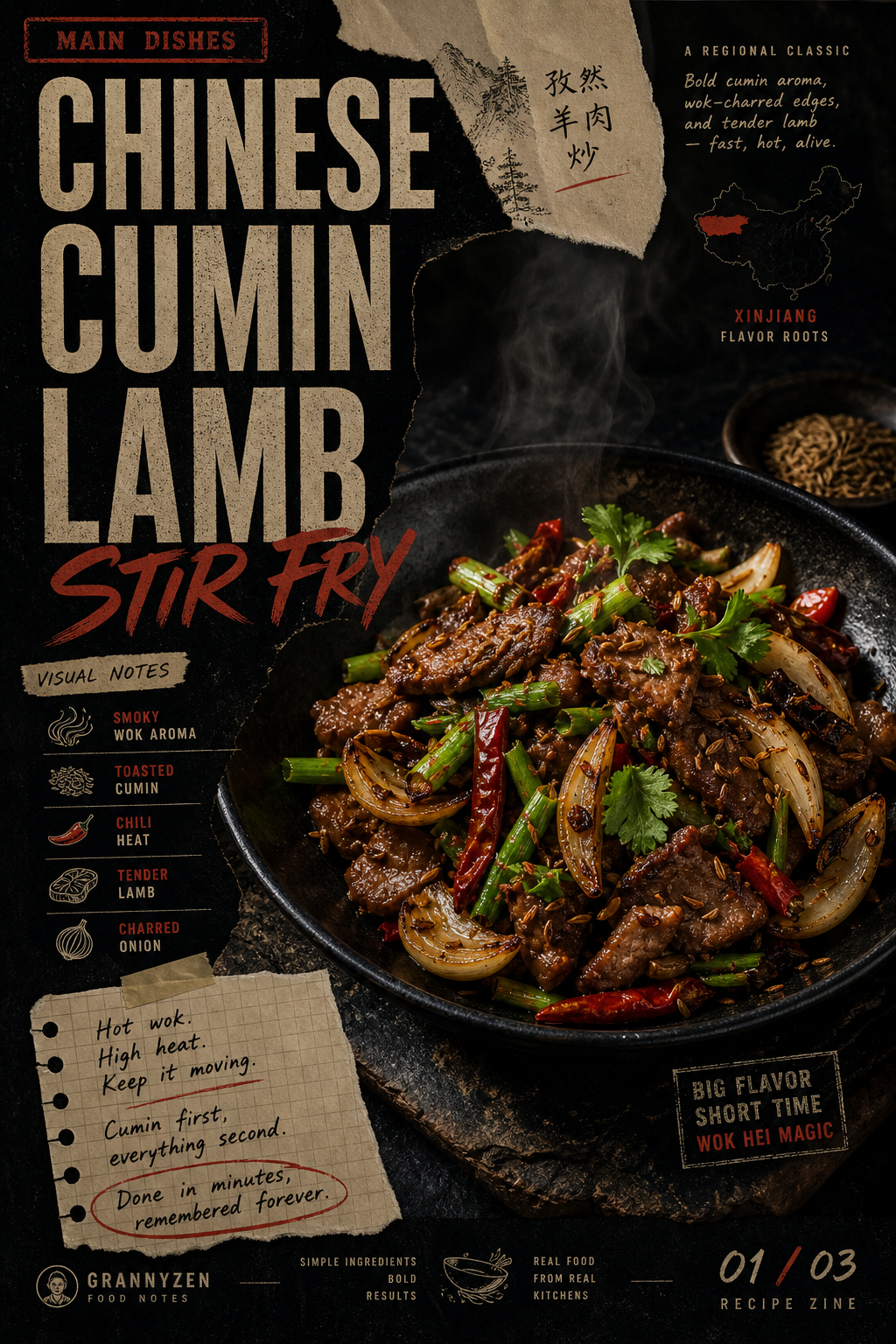 Image for recipe: Chinese Cumin Lamb Stir Fry 🥢🔥