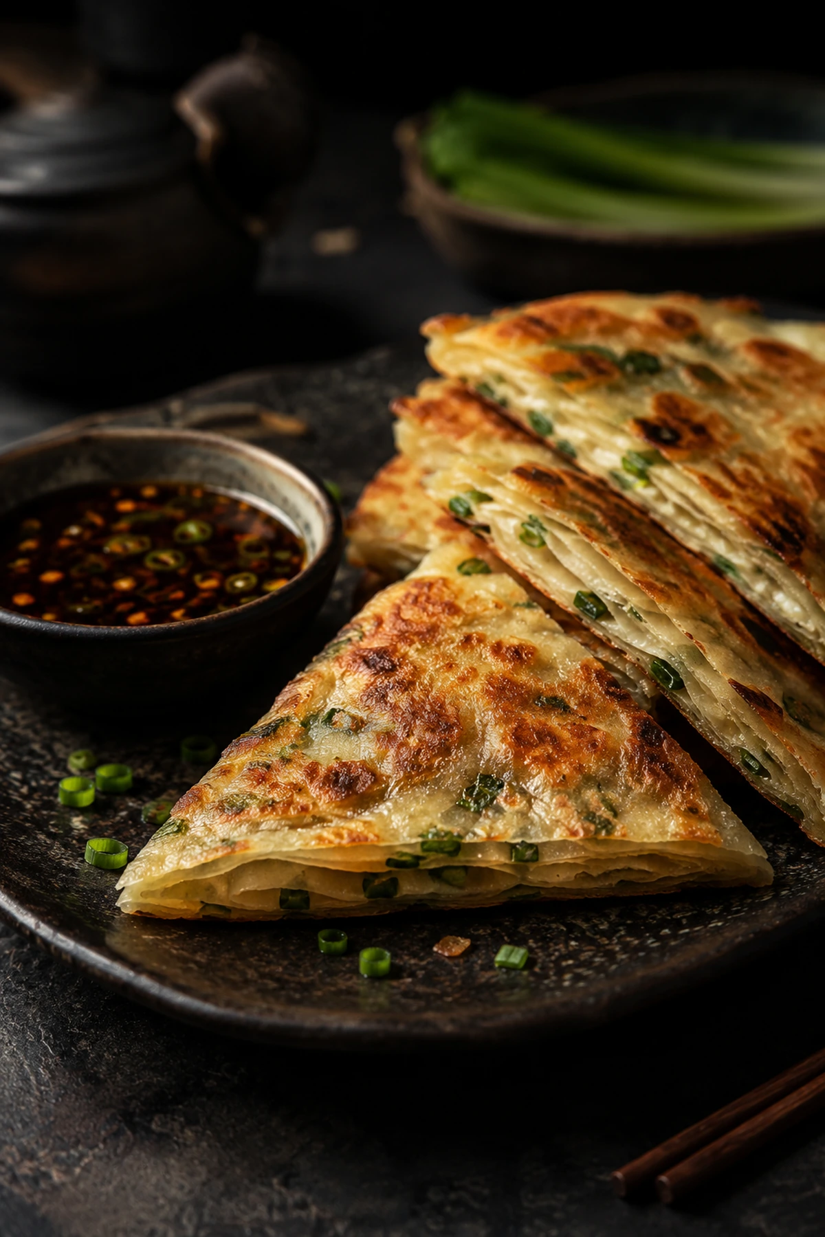 Chinese Scallion Pancakes Cong You Bing 🥞🥢