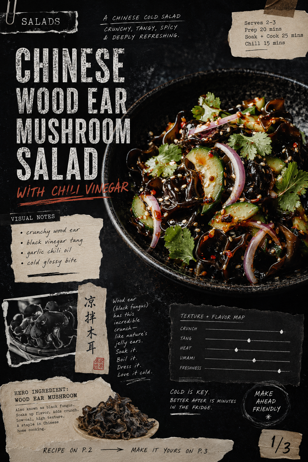 Image for recipe: Chinese Wood Ear Mushroom Salad with Chili Vinegar 🥗✨