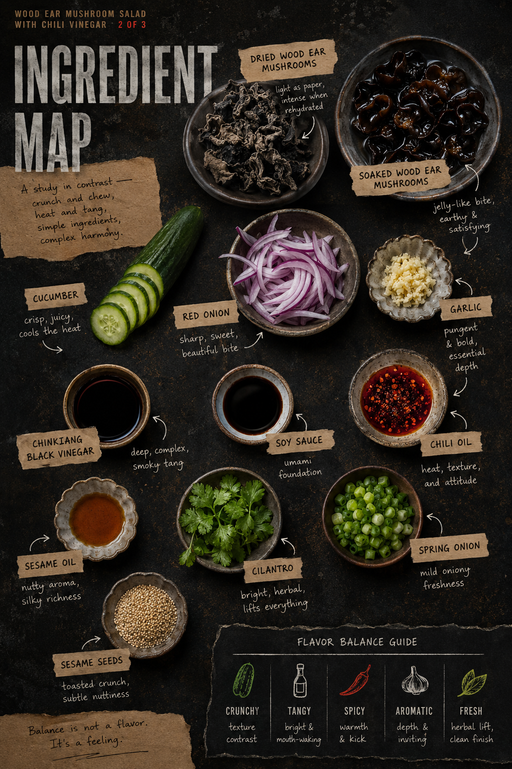 Image for recipe: Chinese Wood Ear Mushroom Salad with Chili Vinegar 🥗✨