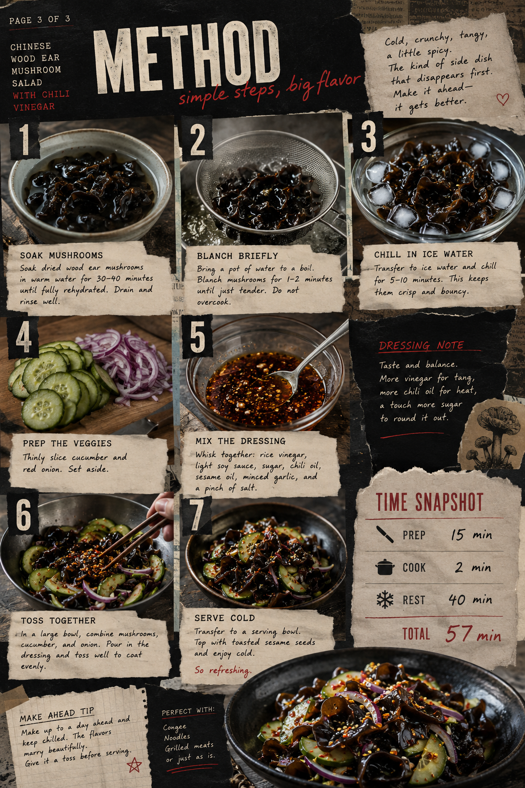 Image for recipe: Chinese Wood Ear Mushroom Salad with Chili Vinegar 🥗✨