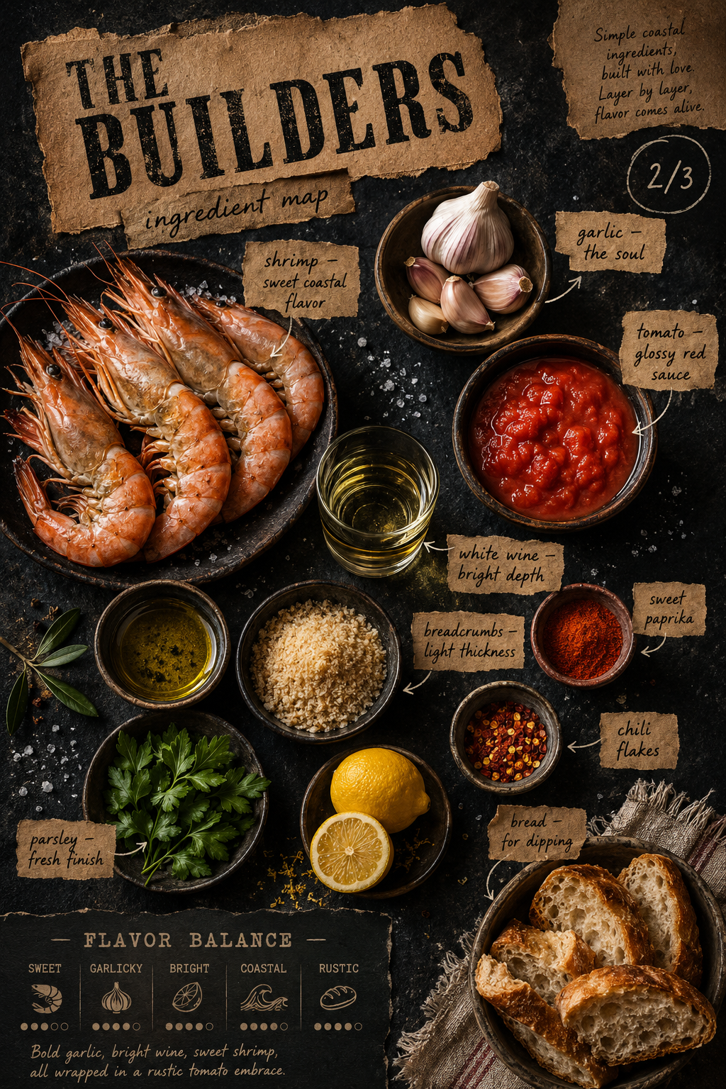 Image for recipe: Balkan Adriatic Shrimp Buzara with Garlic Tomato Sauce 🦐✨